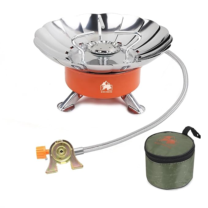 Portable Stove Foldable Lotus Stove Windproof Camping Gas Stove Collapsible Gas Stove Mini Gas Stove