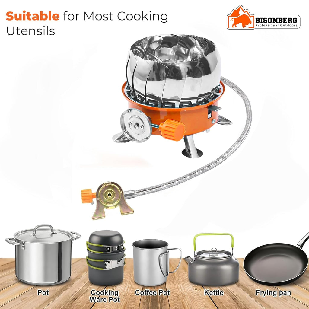 Portable Stove Foldable Lotus Stove Windproof Camping Gas Stove Collapsible Gas Stove Mini Gas Stove