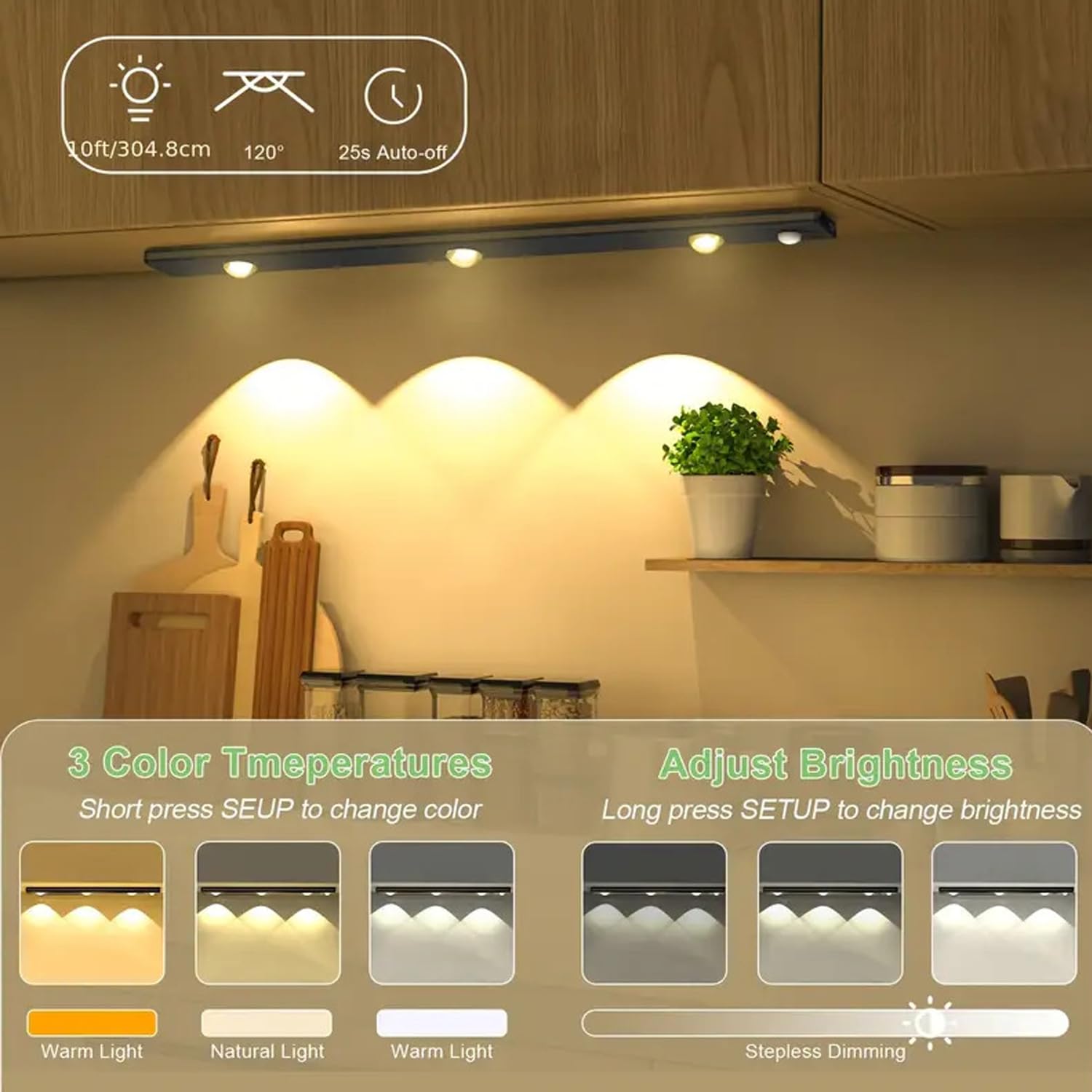 Rechargeable LED Under Cabinet Lights