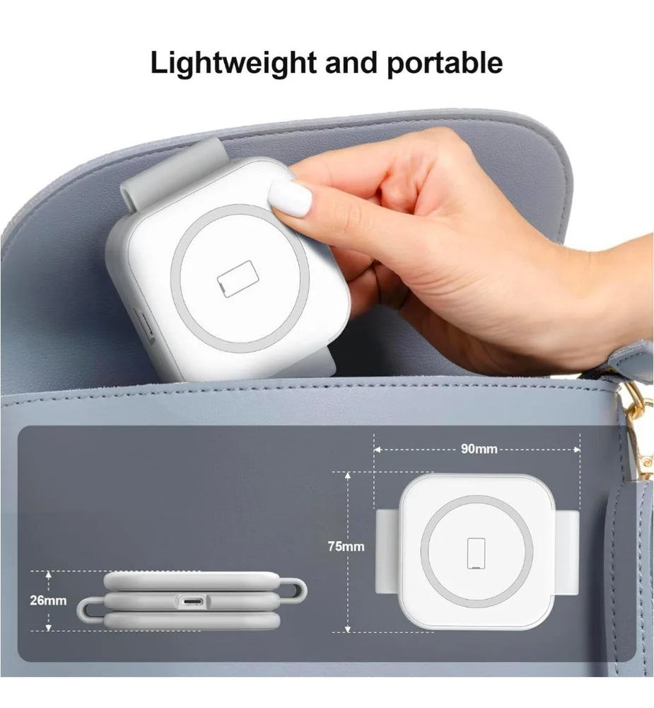 Wireless Induction Charger 3 in 1 Foldable Magsafe Charging Station
