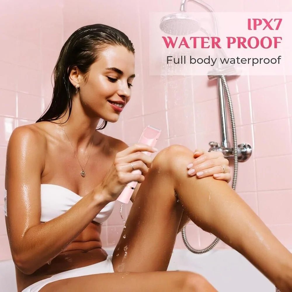 2 In 1 Dual Head Bikini Shaver Waterproof Electric Trimmer For Women Dual Head Electric Razor
