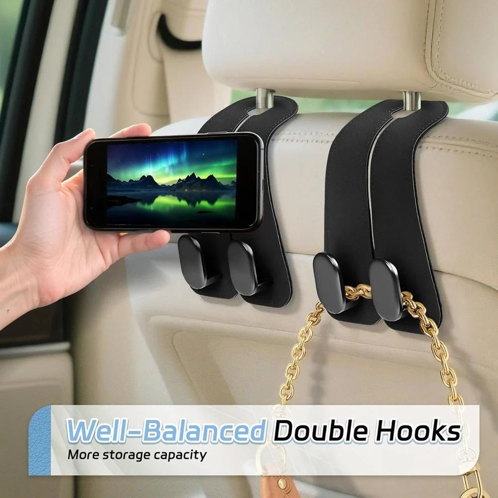 Leather Car Seat Headrest Hook Car Purse Hook Car Seat Hooks Car Seat Hanger Hook
