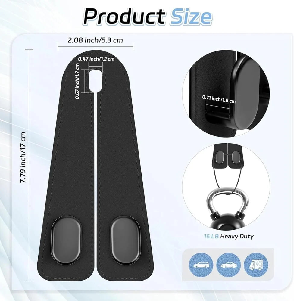 Leather Car Seat Headrest Hook Car Purse Hook Car Seat Hooks Car Seat Hanger Hook