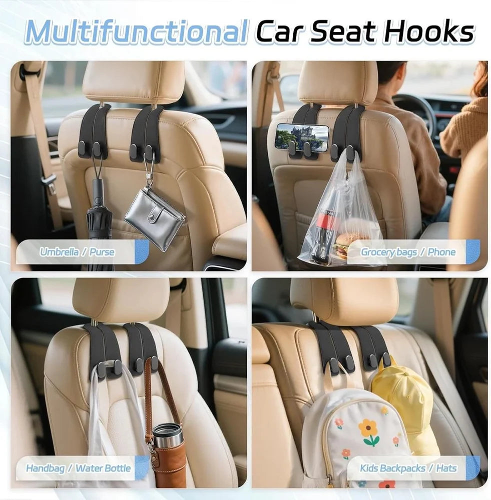 Leather Car Seat Headrest Hook Car Purse Hook Car Seat Hooks Car Seat Hanger Hook