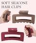 Hair Clutchers Soft Hair Claw Clip Soft Hair Buckle Butterfly Clip Hair Clamps Unbreakable Hair Clip